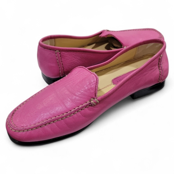 Rockport Loafers Barbie Pink Slip On Leather Driving Shoe Moccasin Women’s 7.5 - Picture 15 of 15
